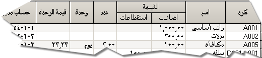 جزء من تفاصيل سند الراتب