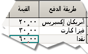 لاحظ أن البرنامج لا يعرض للمستخدم سوى طرق الدفع التي تم تعريفها بملف أنواع السداد